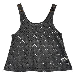 AEROPOSTALE‎ XS Black Lace Mesh Crop Top Goth Y2K Streetwear Beach Festival